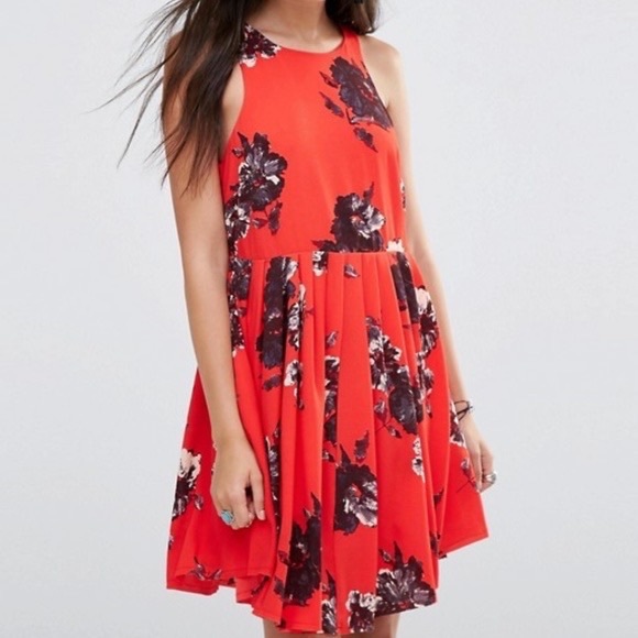 Floral red Free People Dress - Picture 2 of 2